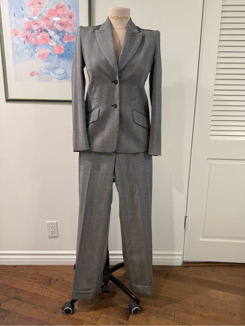 Next Gray Women's Tailored Suit - Two-Piece Blazer & Trouser Set